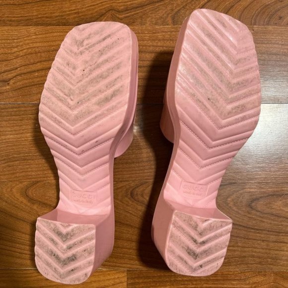 Gucci Women's Pink Sandals Size 38 - Picture 2 of 2